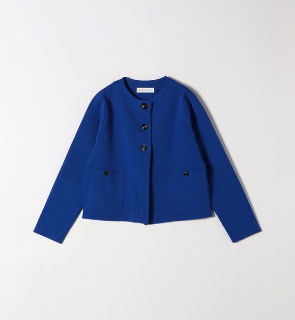 quaranciel「quaranciel:〈手洗い可能〉ノーカラー クラシカル ジャケット カーディガン」|カーディガン|