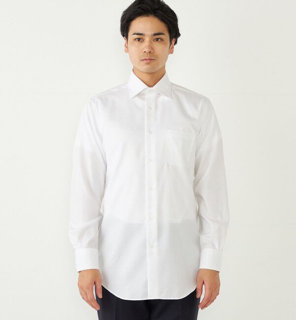 SHIPS Colors 「SHIPS Colors:イージーアイロン ワイドカラー ロングスリーブ シャツ」|シャツ・ブラウス|