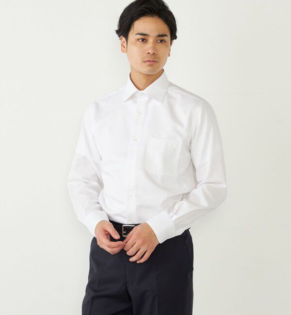 SHIPS Colors 「SHIPS Colors:イージーアイロン ワイドカラー ロングスリーブ シャツ」|シャツ・ブラウス|