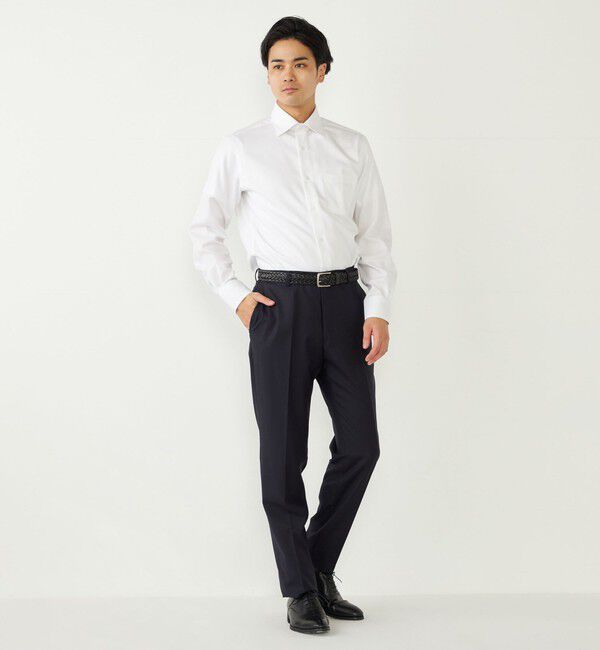 SHIPS Colors 「SHIPS Colors:イージーアイロン ワイドカラー ロングスリーブ シャツ」|シャツ・ブラウス|