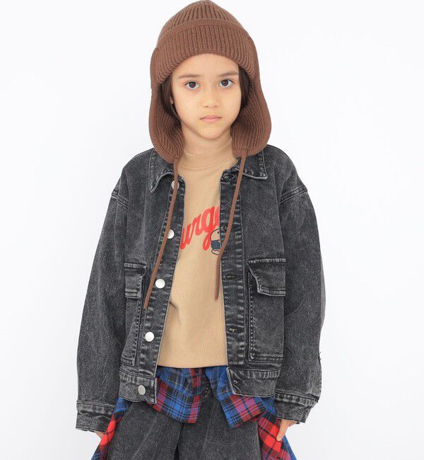 SHIPS KIDS「SHIPS KIDS:100～130cm / ジャージー ライク デニム ジャケット」|その他|
