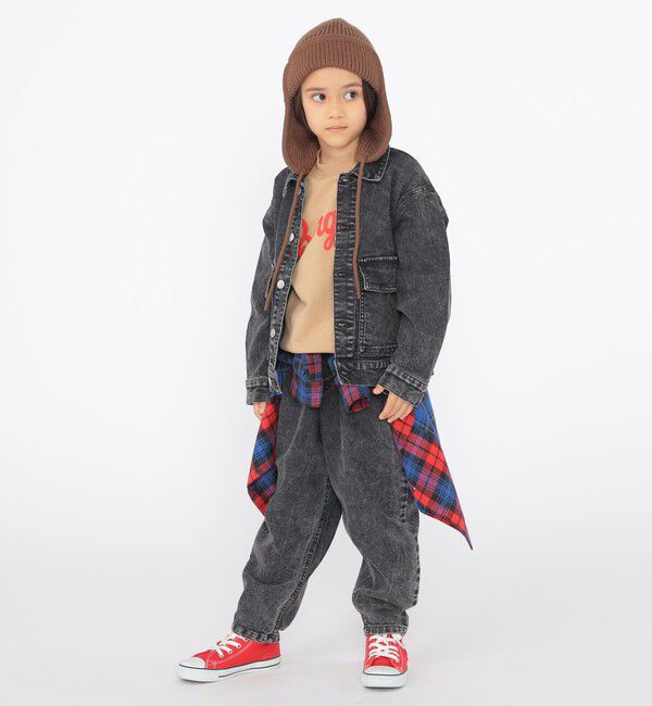 SHIPS KIDS「SHIPS KIDS:100～130cm / ジャージー ライク デニム ジャケット」|その他|