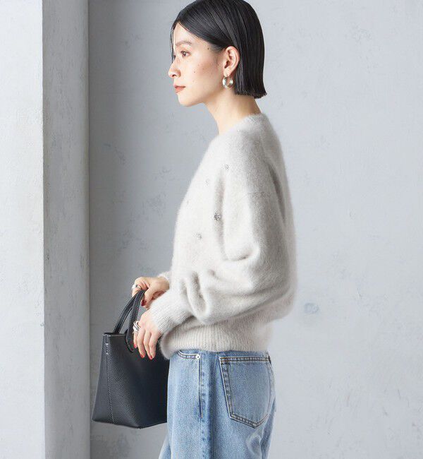 SHIPS for women「〈手洗い可能〉ビジュー FOX クルーネック プルオーバー」|ニット・セーター|