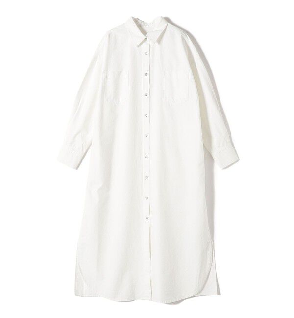 SHIPS for women「〈洗濯機可能〉ワンポイント 刺繍 シャツ ワンピース」|ワンピース|