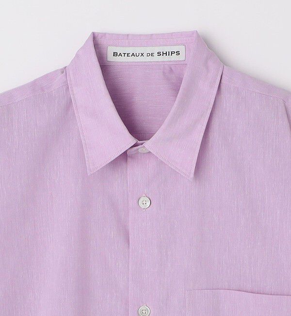 SHIPS「BATEAUX DE SHIPS: レギュラーカラー ソリッド 8分袖 シャツ」|シャツ・ブラウス|