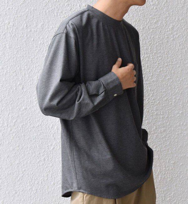 SHIPS any「SHIPS any: 360&deg; THE CIRCLE STRETCH ジャガード ジャージー ポケット Tシャツ(ロンT/セットアップ対応)◇」|Tシャツ・カットソー|