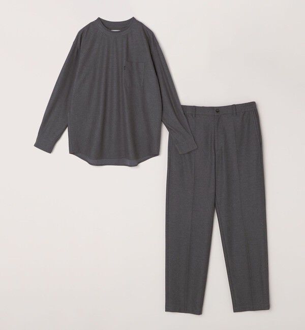 SHIPS any「SHIPS any: 360&deg; THE CIRCLE STRETCH ジャガード ジャージー ポケット Tシャツ(ロンT/セットアップ対応)◇」|Tシャツ・カットソー|