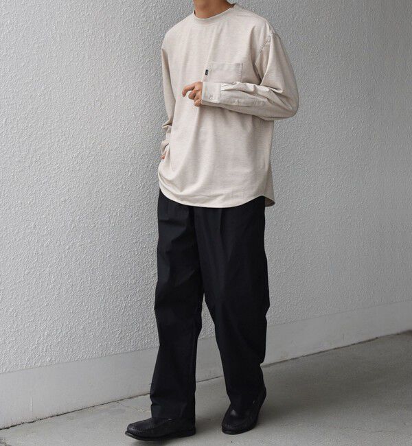 SHIPS any「SHIPS any: 360&deg; THE CIRCLE STRETCH ジャガード ジャージー ポケット Tシャツ(ロンT/セットアップ対応)◇」|Tシャツ・カットソー|