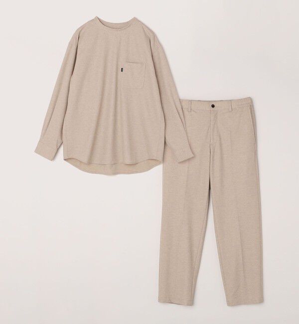 SHIPS any「SHIPS any: 360&deg; THE CIRCLE STRETCH ジャガード ジャージー ポケット Tシャツ(ロンT/セットアップ対応)◇」|Tシャツ・カットソー|