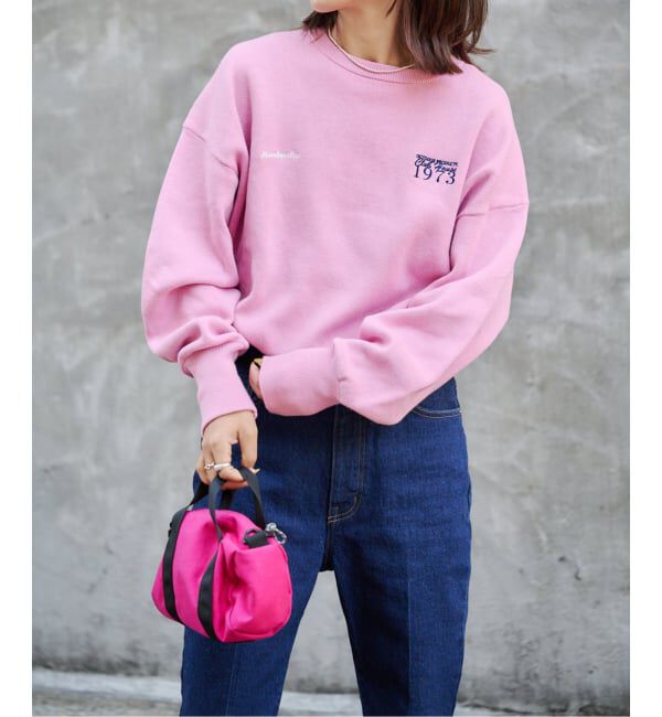 OUTDOOR PRODUCTS Usual Things「追加2 ロゴ刺繍スウェットライククルーネックニットプルオーバー」|ニット・セーター|