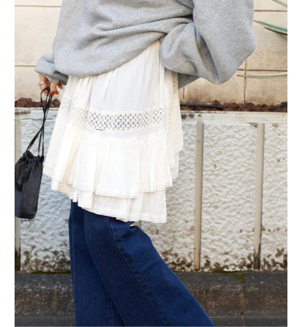 OUTDOOR PRODUCTS Usual Things「≪予約 追加≫コットンレーストリムキャミソール」|キャミソール|