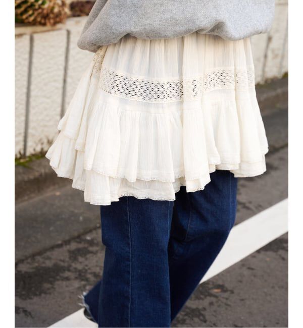 OUTDOOR PRODUCTS Usual Things「≪予約 追加≫コットンレーストリムキャミソール」|キャミソール|