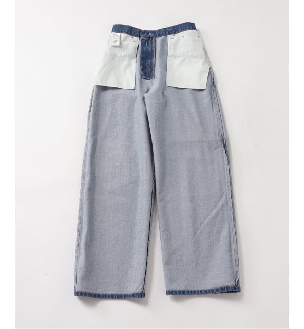 OUTDOOR PRODUCTS Usual Things「≪予約 追加≫ULTサマーデニムハイライズルーズ5PKT BLUE/NAVY」|デニム|