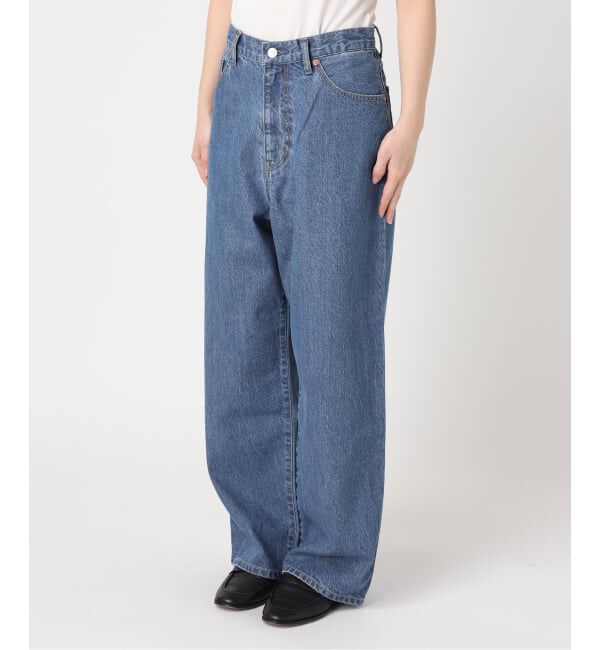 OUTDOOR PRODUCTS Usual Things「≪予約 追加≫ULTサマーデニムハイライズルーズ5PKT BLUE/NAVY」|デニム|