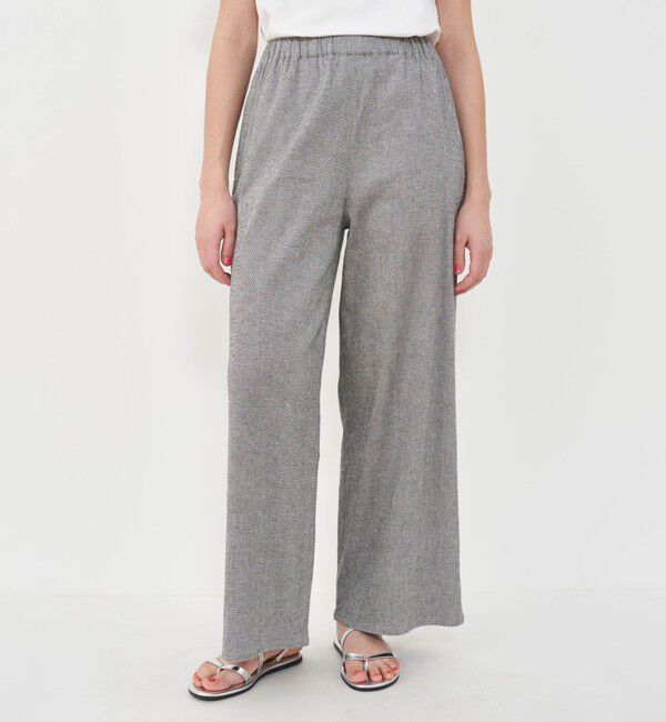 GALERIE VIE「コットンリネンストレッチ イージーワイドパンツ」|その他|