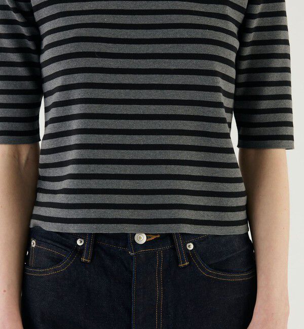 GALERIE VIE「シーアイランドコットン ハーフスリーブプルオーバー」|ニット・セーター|