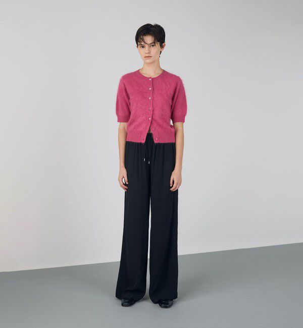 DES PRES「ピュアカシミヤファー ハーフスリーブカーディガン」|カーディガン|