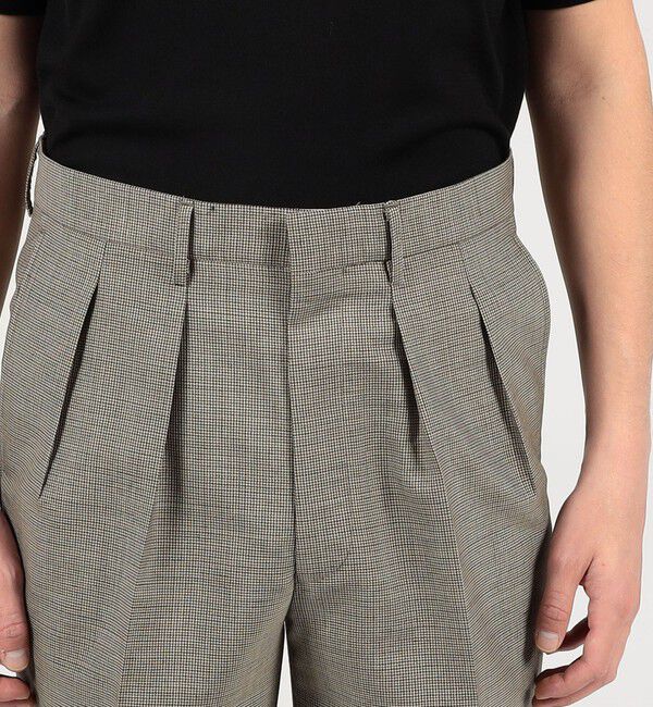 TOMORROWLAND MENS「ウールモヘヤ 2プリーツ ワイドストレートスラックス」|スラックス|