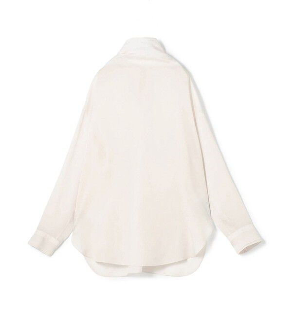 GALERIE VIE「セルロースシルクブロード バックボウタイブラウス」|シャツ・ブラウス|13 ライトグレー