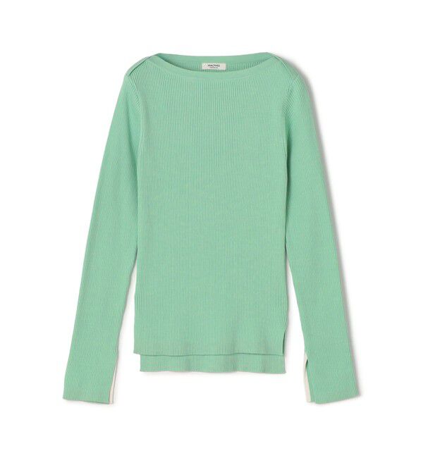 MACPHEE「コットンリブ ボートネックプルオーバー」|ニット・セーター|51 ミントグリーン
