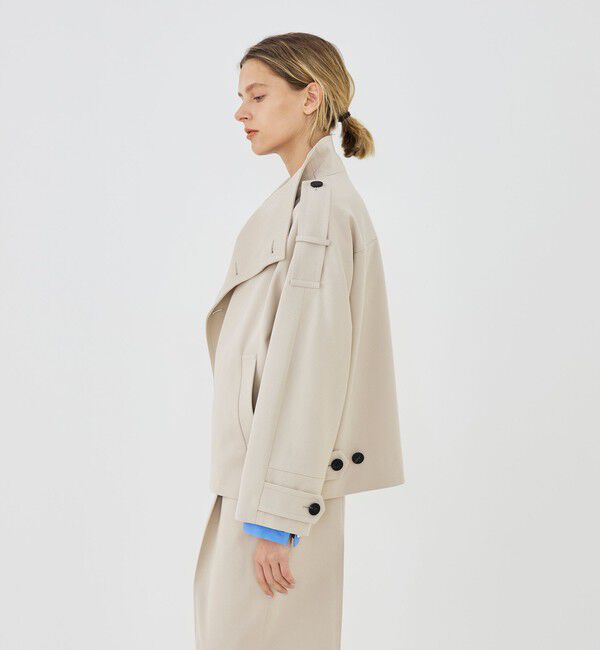 GALERIE VIE「コットンウールギャバジン ハイネックショートコート」|その他|