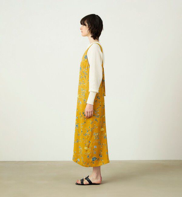 SOULEIADO「ベルベットサテンプリント キャミソールワンピース」|ワンピース|