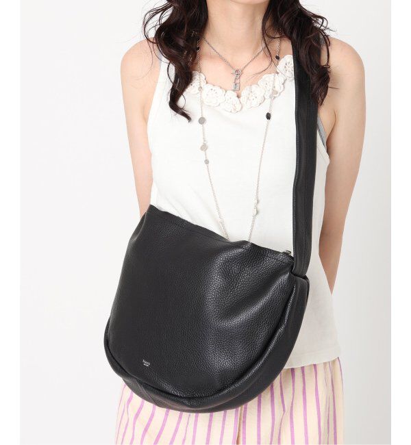  「【blancle/ ブランクレ】S.LETHER Semi circle half shoulder」|ショルダー・メッセンジャー|