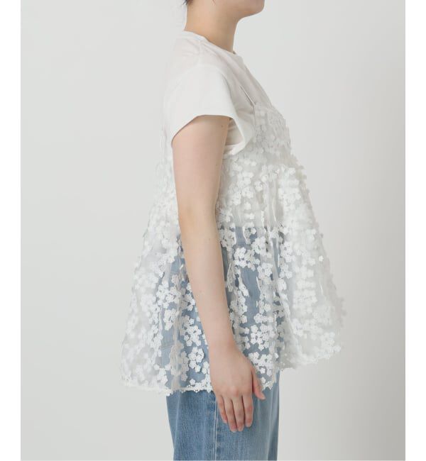 IENA「《WEB限定/追加2》フラワーエンブロイダリー キャミソール」|キャミソール|