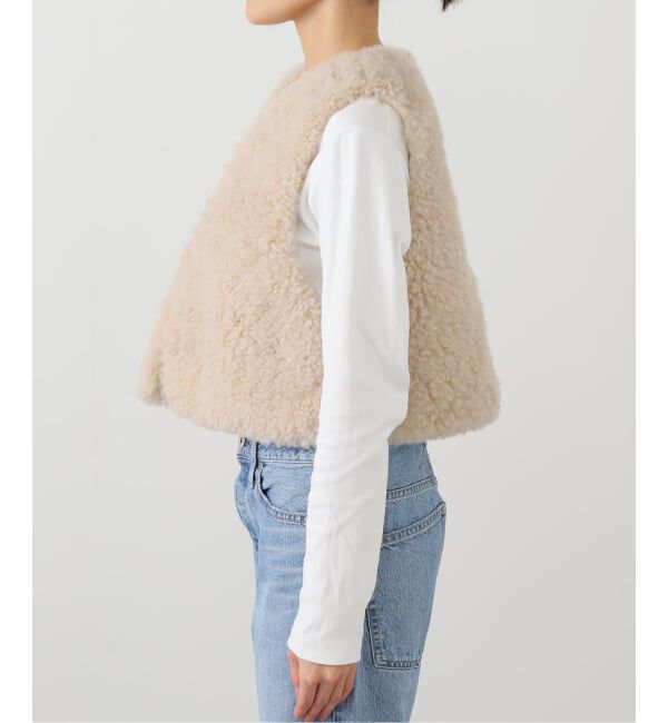 IENA LA BOUCLE「IENA LA BOUCLE カシミヤファーベスト」|ダウンベスト・ベスト|