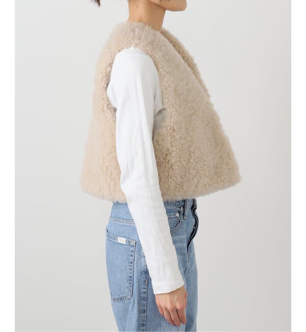 IENA LA BOUCLE「IENA LA BOUCLE カシミヤファーベスト」|ダウンベスト・ベスト|