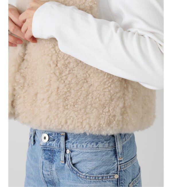 IENA LA BOUCLE「IENA LA BOUCLE カシミヤファーベスト」|ダウンベスト・ベスト|