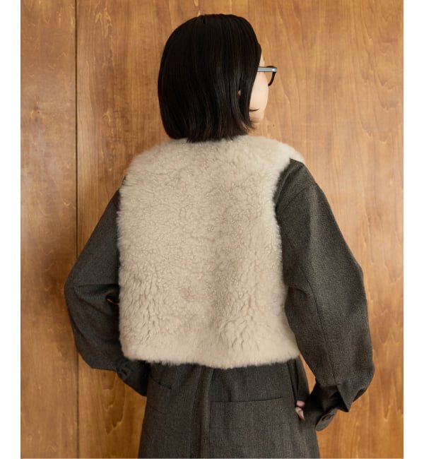 IENA LA BOUCLE「IENA LA BOUCLE カシミヤファーベスト」|ダウンベスト・ベスト|
