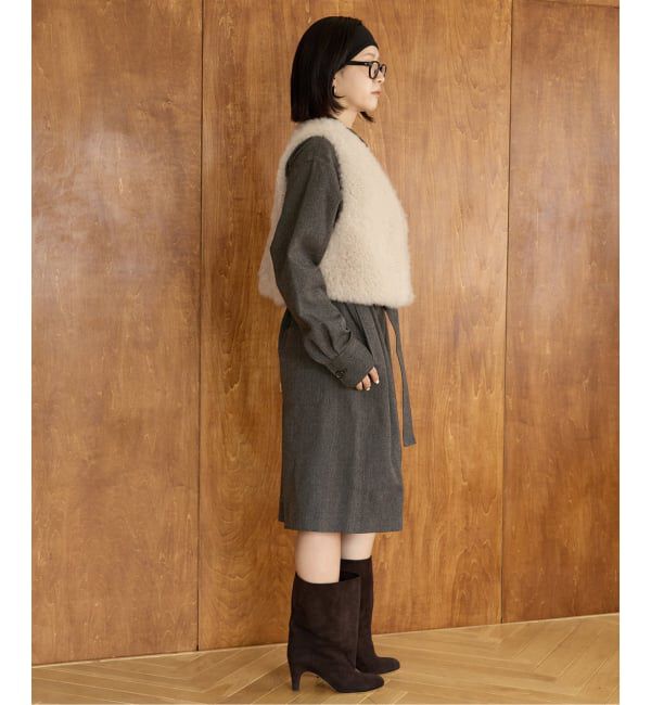 IENA LA BOUCLE「IENA LA BOUCLE カシミヤファーベスト」|ダウンベスト・ベスト|