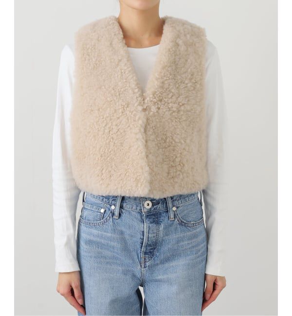 IENA LA BOUCLE「IENA LA BOUCLE カシミヤファーベスト」|ダウンベスト・ベスト|