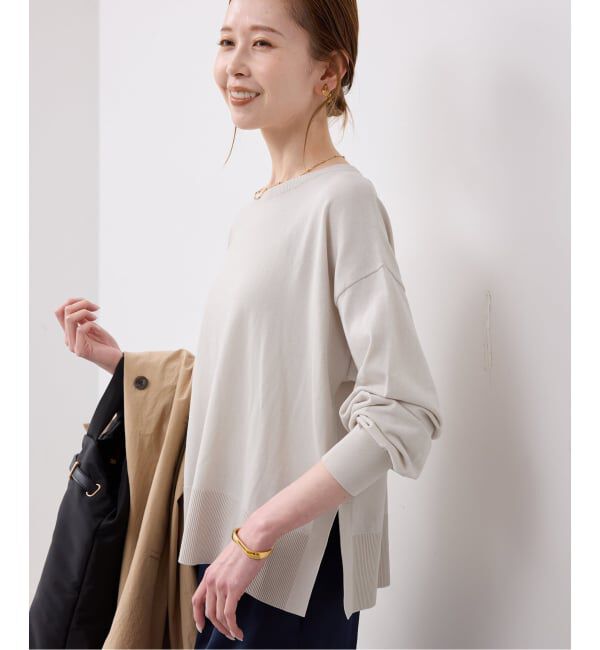 SLOBE IENA「《シリーズあり》コットンキュプラプルオーバー」|ニット・セーター|