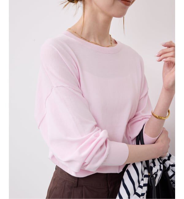 SLOBE IENA「《シリーズあり》コットンキュプラプルオーバー」|ニット・セーター|