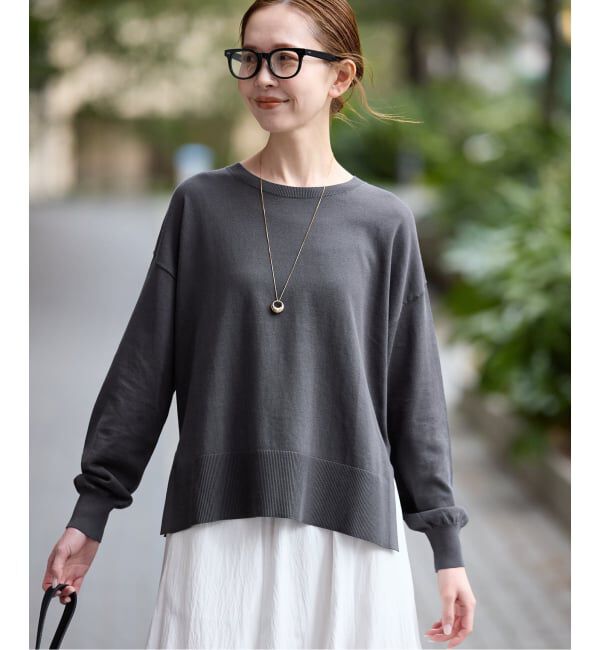 SLOBE IENA「《シリーズあり》コットンキュプラプルオーバー」|ニット・セーター|