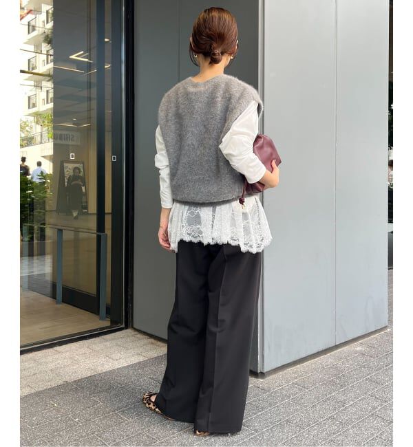 SLOBE IENA「《WEB限定/追加6》レースコンビカットソー」|Tシャツ・カットソー|