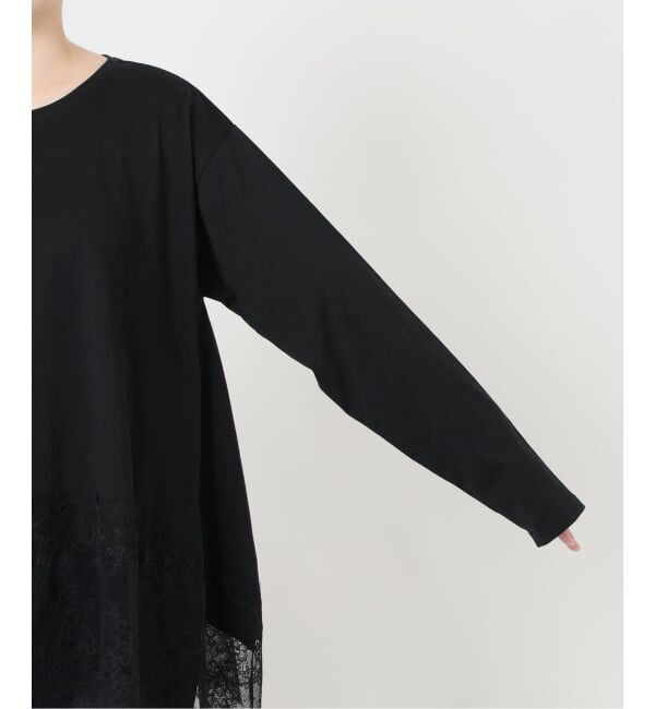SLOBE IENA「《WEB限定/追加6》レースコンビカットソー」|Tシャツ・カットソー|