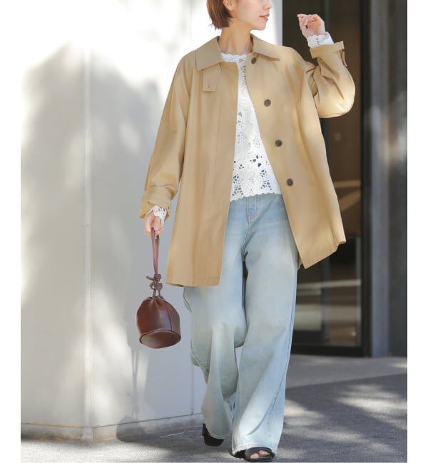 JOURNAL STANDARD relume「［26SS新作］コットンナイロンAラインステンコート」|ステンカラーコート|ベージュ