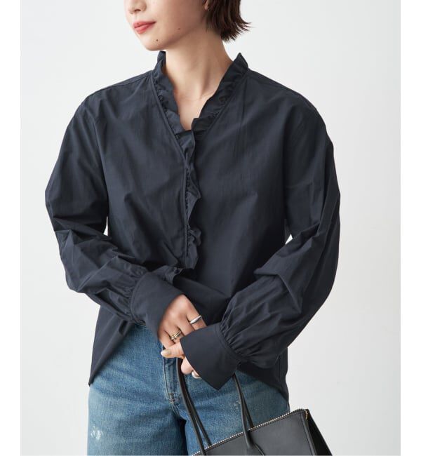 Spick and Span「フリルVネックブラウス」|シャツ・ブラウス|