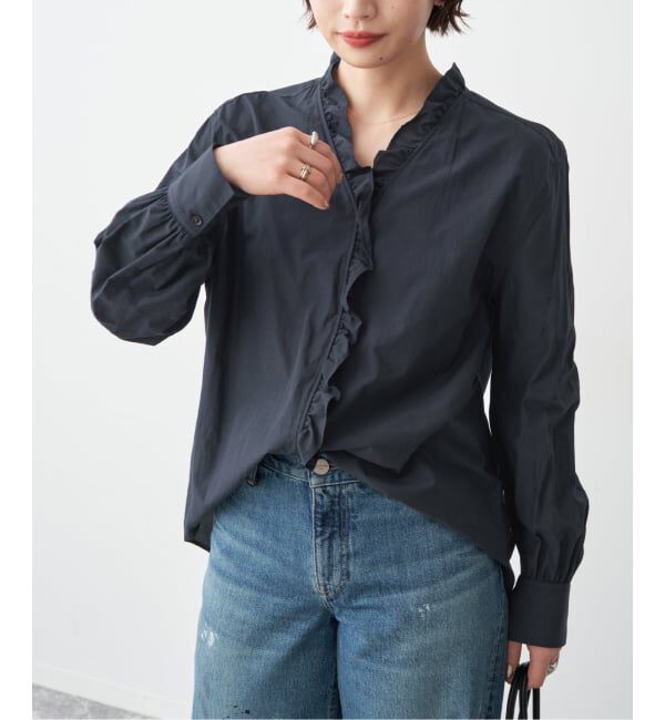 Spick and Span「フリルVネックブラウス」|シャツ・ブラウス|