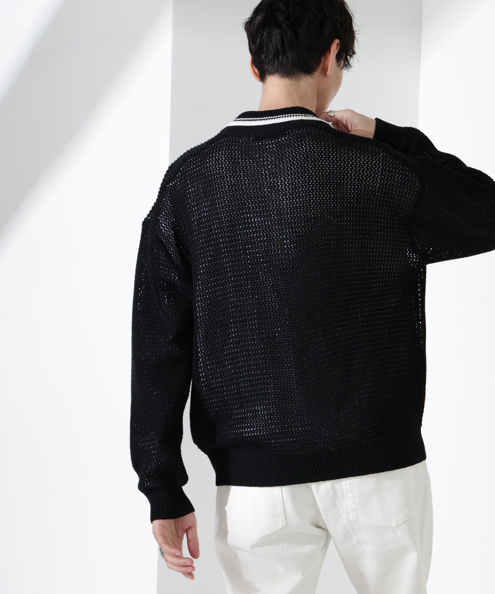 nano･universe「ローゲージ ニットポロ」|ニット・セーター|