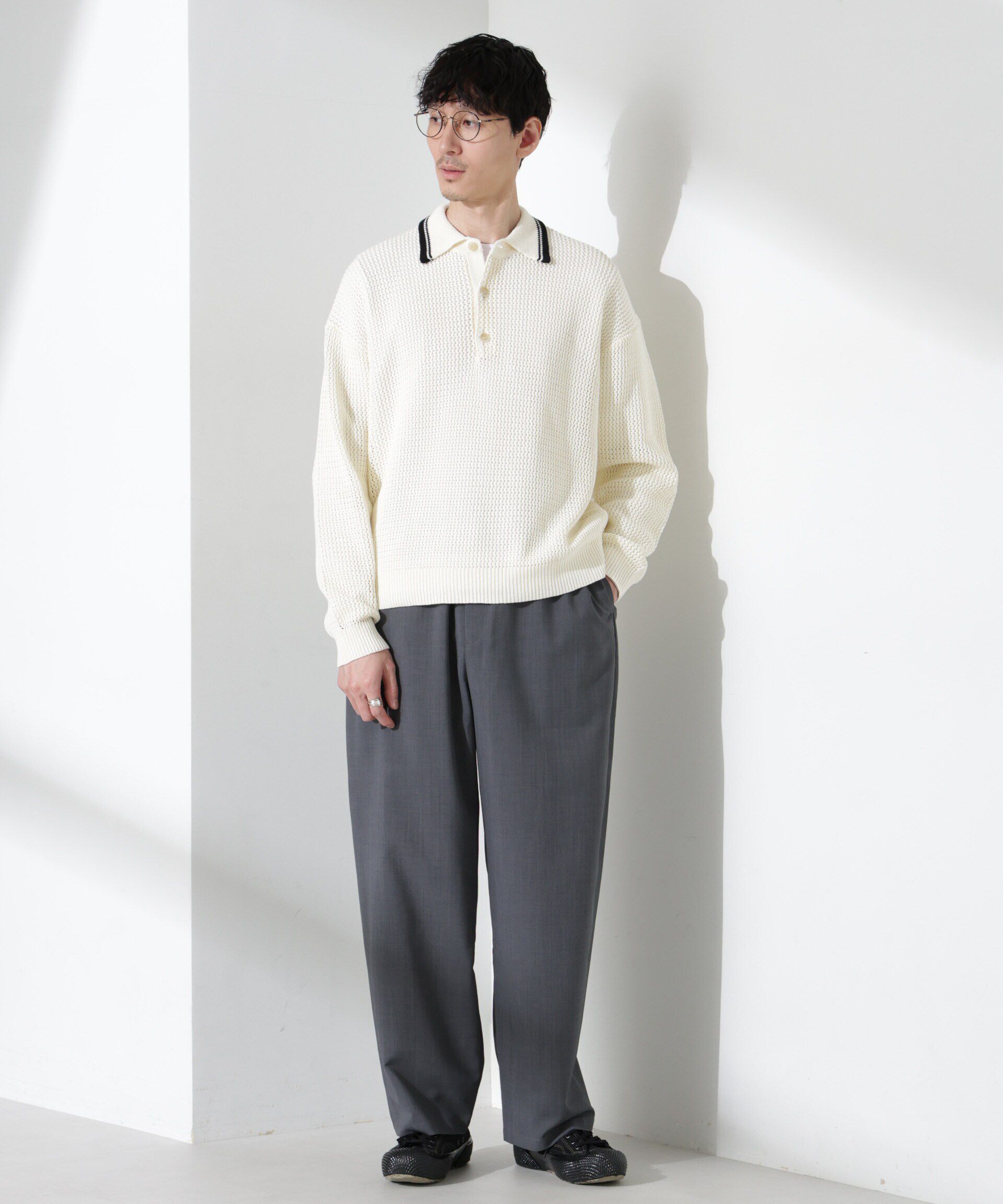 nano･universe「ローゲージ ニットポロ」|ニット・セーター|