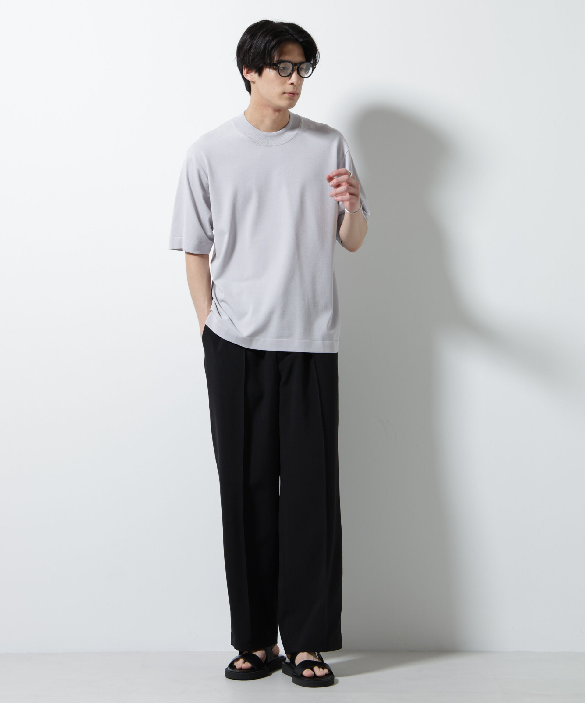 nano･universe「｢ELITE 7 FUNCTION｣モックネックニット」|ニット・セーター|