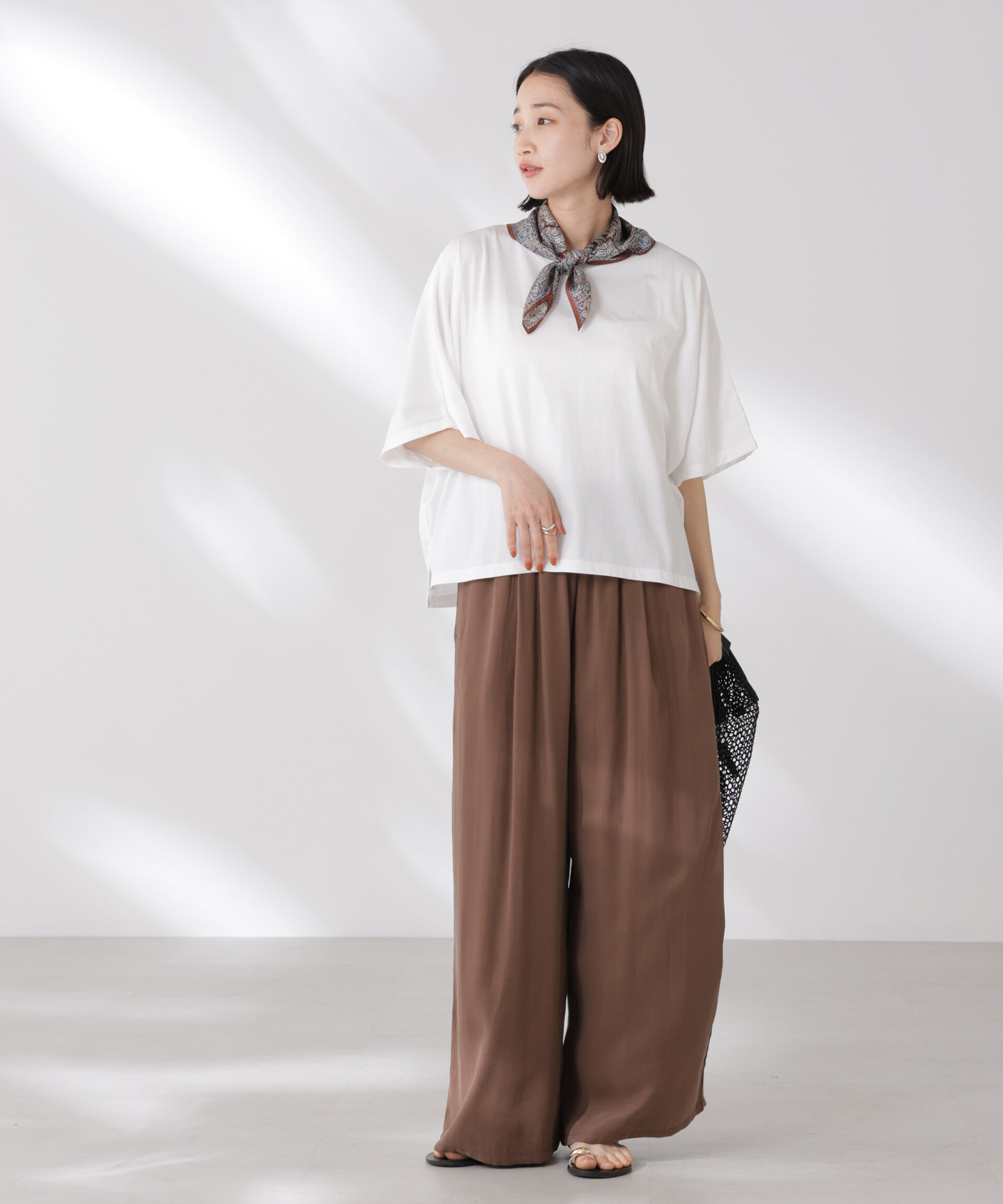 nano･universe「吸水速乾抗菌防臭ドルマンワイドトップス」|Tシャツ・カットソー|