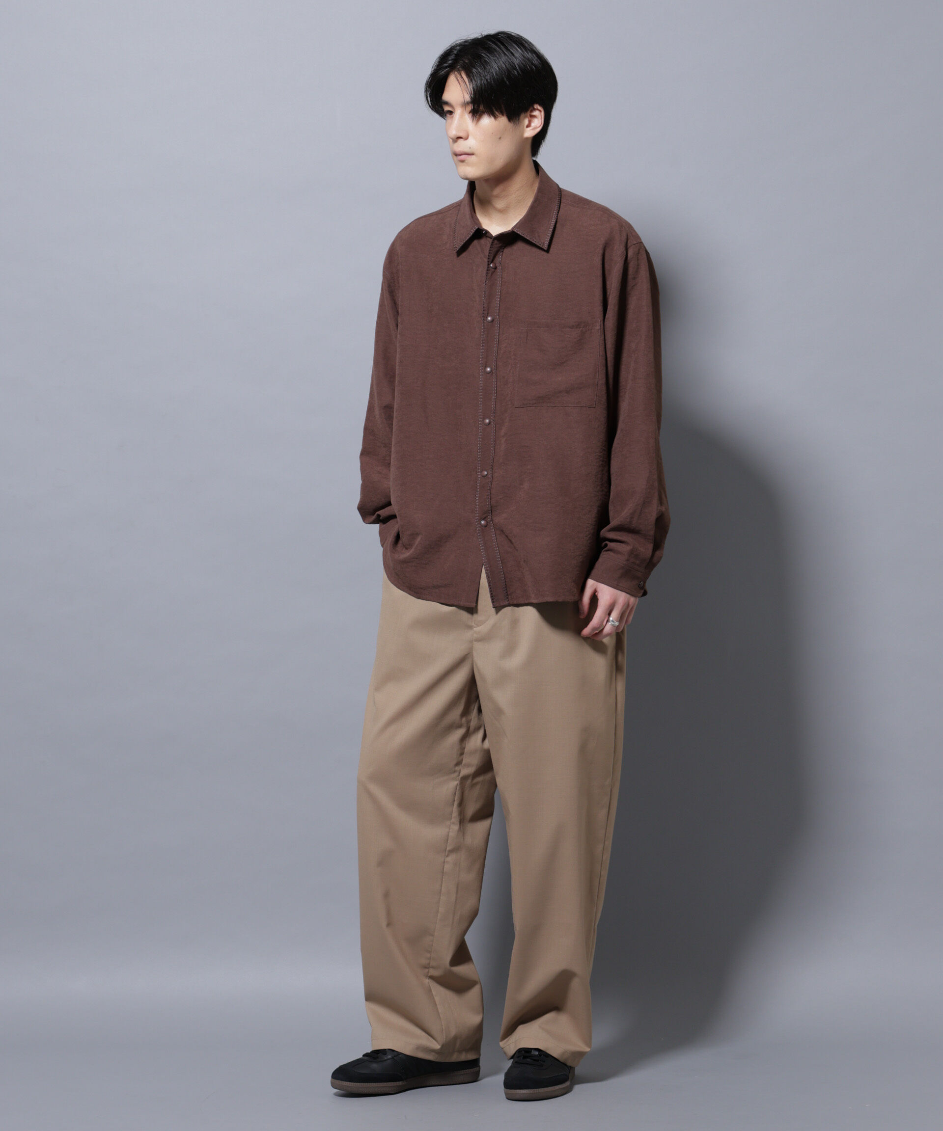 nano･universe「「大人のワイドパンツ」TWソロテックスワイドイージースラックス」|チノ|