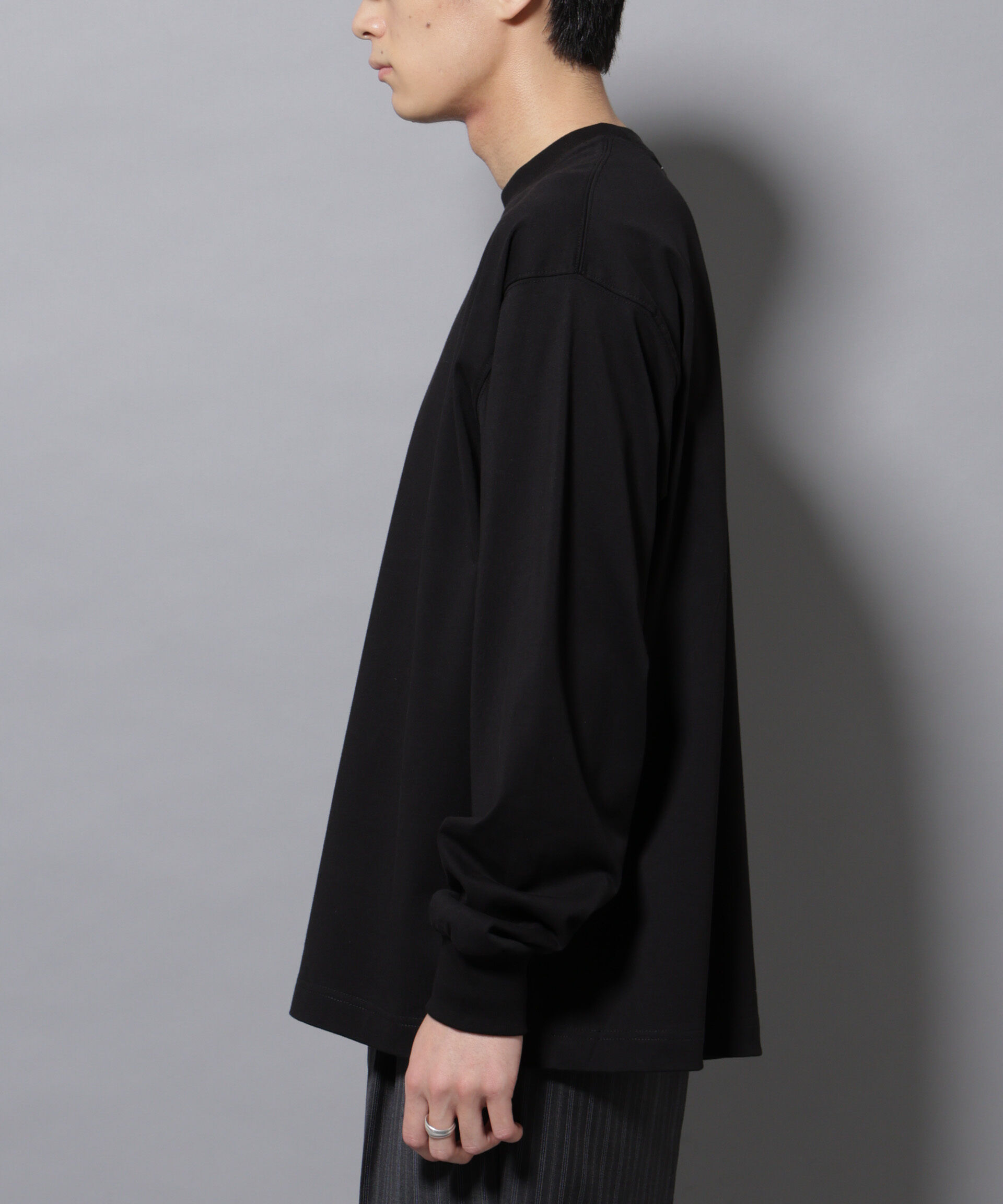 nano･universe「ビックシルエットワンポイントTシャツ 長袖」|Tシャツ・カットソー|