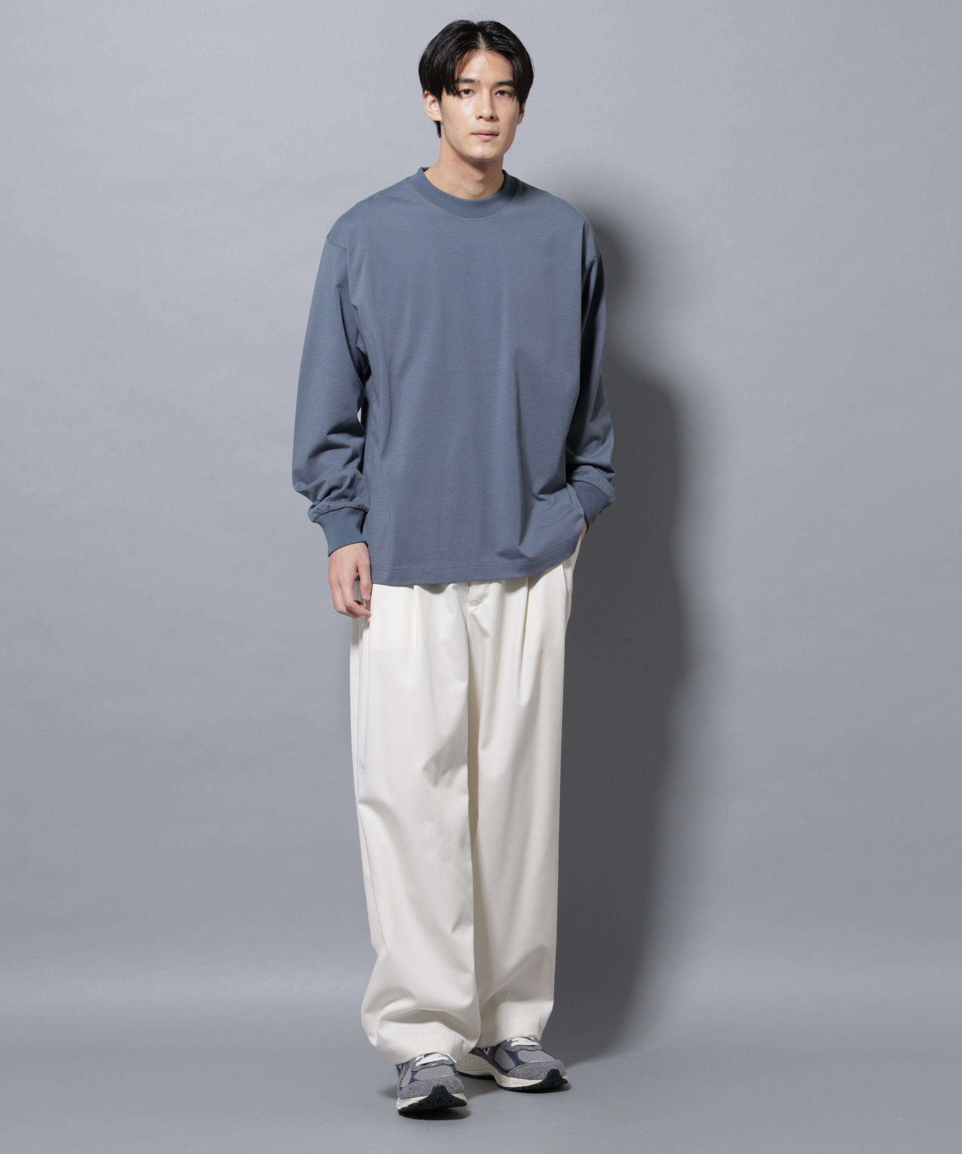 nano･universe「ビックシルエットワンポイントTシャツ 長袖」|Tシャツ・カットソー|