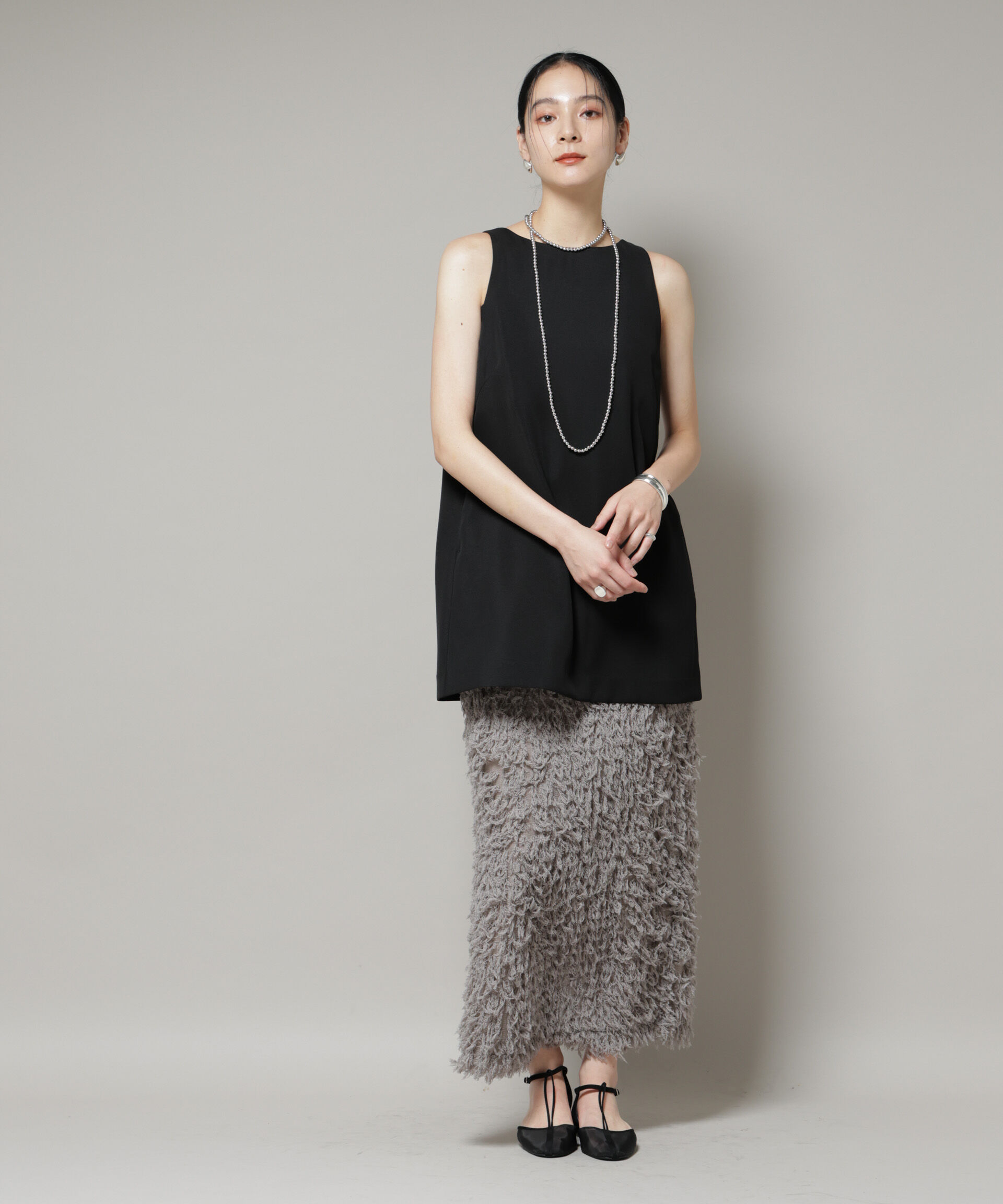 nano･universe「フリンジタイトスカート」|スカート|
